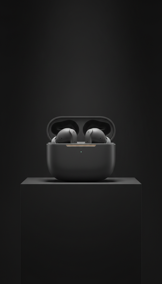 Graphite Wireless Earbuds With Charging Case